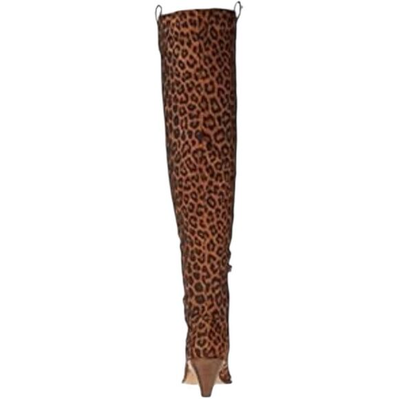 Jessica Simpson Zeana Leopard Print Suede Knee-High Boots - Picture 5 of 14
